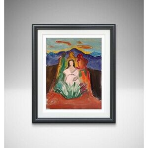 Original Acrylic Abstract Birth Painting Woman Giving Birth Ancestors Support Si